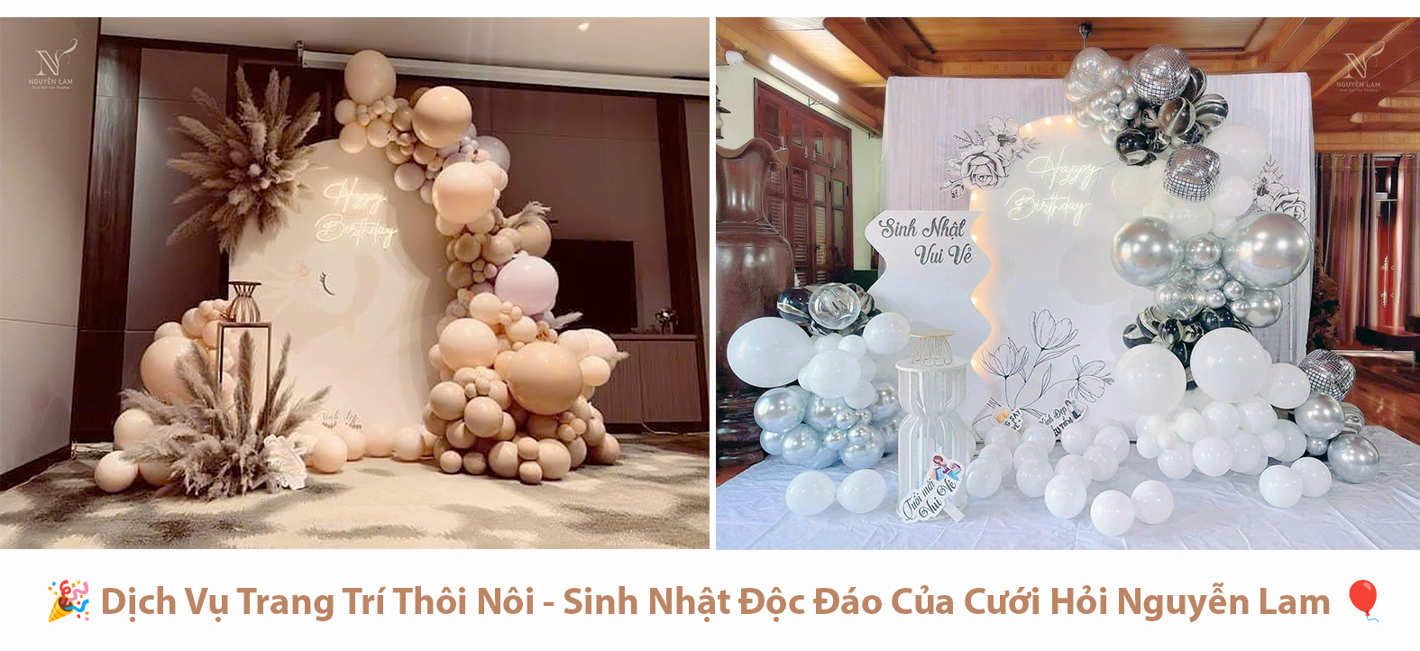 Trang trí tiệc thôi nôi - sinh nhật tại Phan Thiết, Bình Thuận, Lâm Đồng